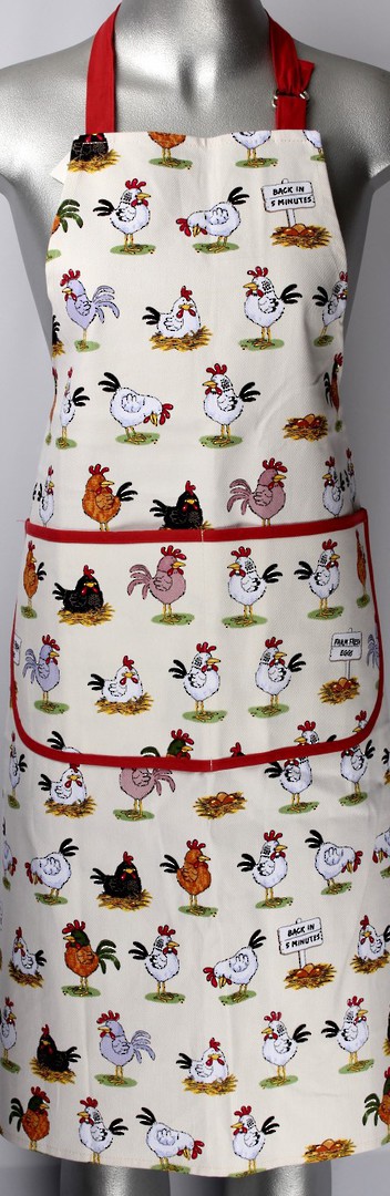 Samuel Lamont "chickens" cotton apron. Code: APR-892CA CHICKENS. image 0